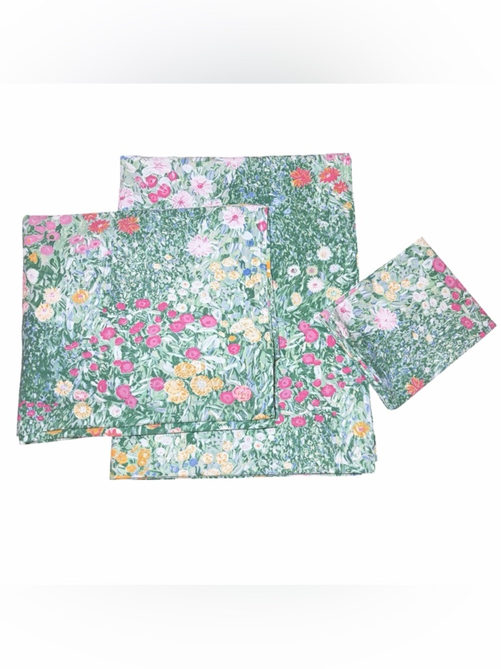 Cuddledown Twin Sheet Set Monet Impressionist Cotton 1 Fit 1 Flat 1 Stand Pillow